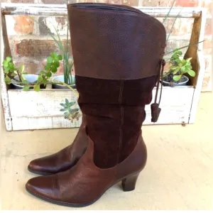 ⚜️ A.N.A BROWN SLOUCH BOOTS