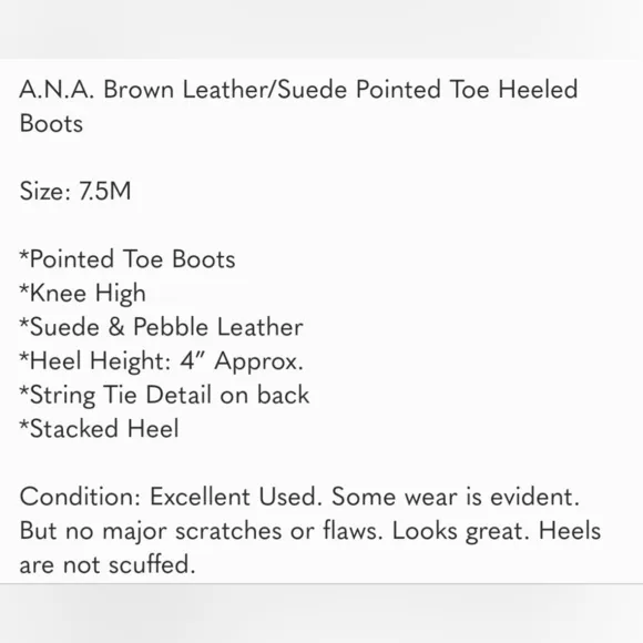 ⚜️ A.N.A BROWN SLOUCH BOOTS