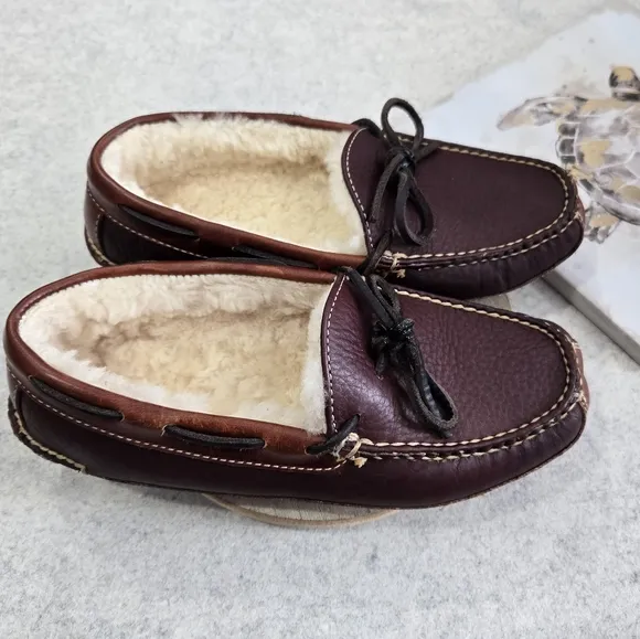 🐢 LL Bean Double Sole Hand Stitched Loafers. Men's Size 6. Like New.