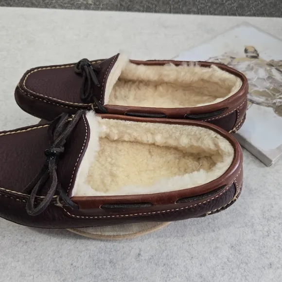 🐢 LL Bean Double Sole Hand Stitched Loafers. Men's Size 6. Like New.