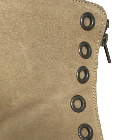 - Musse and Cloud Tan Millie Engineer suede Ankle Boots w grommets Boot 39…
