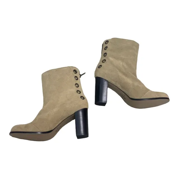 - Musse and Cloud Tan Millie Engineer suede Ankle Boots w grommets Boot 39…