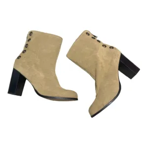 - Musse and Cloud Tan Millie Engineer suede Ankle Boots w grommets Boot 39…