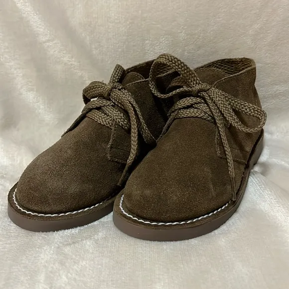 🆕 NIB  J Crew boys Calvert boots, kids size 11, brown suede leather