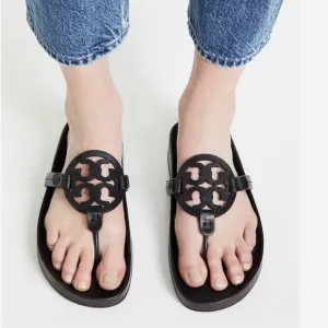 $198 Tory Burch Miller Cloud Black Sandals