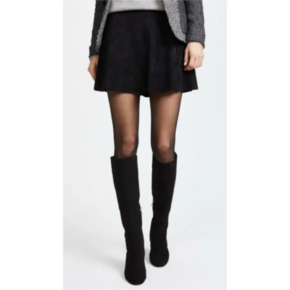 $280 Stuart Weitzman Trendy Knee High Tall Black Suede Leather Comfy Heeled Boot