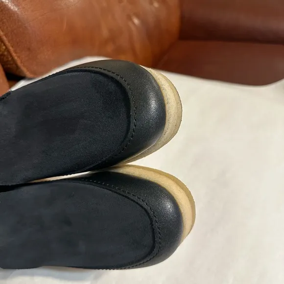 3.1 PHILLIPE LIM MEN NAVY BLUE SUEDE AND LEATHER LOAFERS-SLIP ONS SIZE 41
