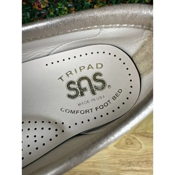 5 SAS Simplify Shoes‎ Loafers Tripad Comfort Gold Womens 5M NEW NIB Made In USA