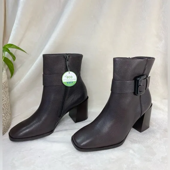 $500 Paul‎ Green Nirvana Bootie Womens 6.5US Buckle Brown Leather NEW, (C 332)