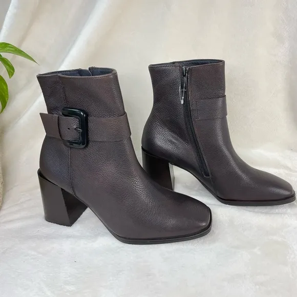 $500 Paul‎ Green Nirvana Bootie Womens 6.5US Buckle Brown Leather NEW, (C 332)