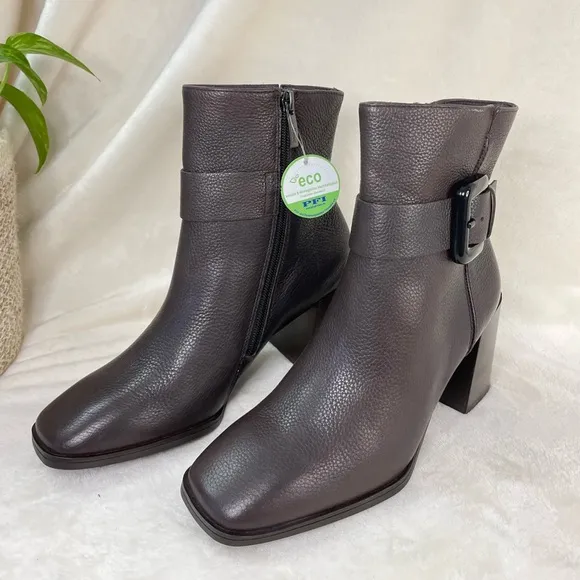$500 Paul‎ Green Nirvana Bootie Womens 6.5US Buckle Brown Leather NEW, (C 332)