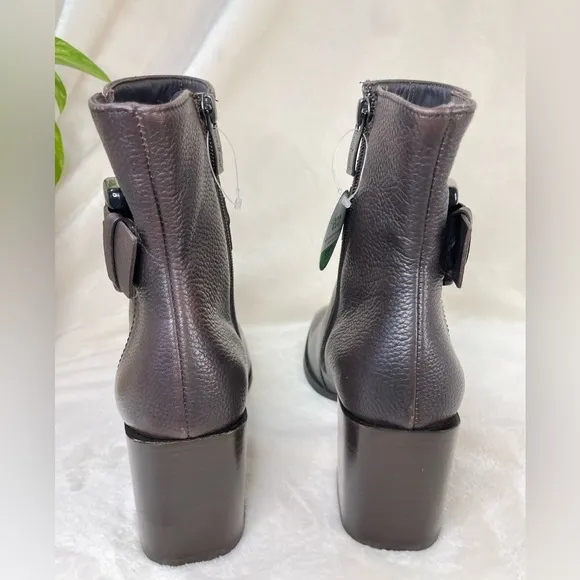 $500 Paul‎ Green Nirvana Bootie Womens 6.5US Buckle Brown Leather NEW, (C 332)