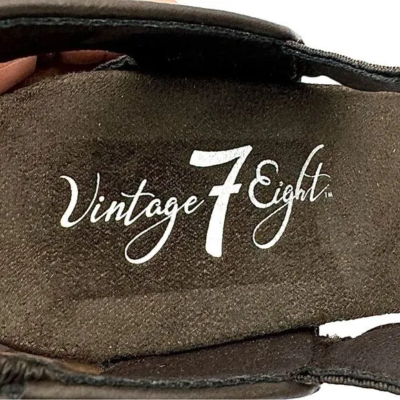 7 EIGHT FREEDOM WOMENS WEDGES BROWN LEATHER SIZE 6.5 MEDIUM NEW