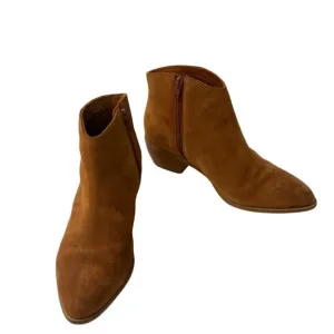 ABLE Chelsea Ankle Boots Almond Suede Women's sz. 8 Western  Color Cognac