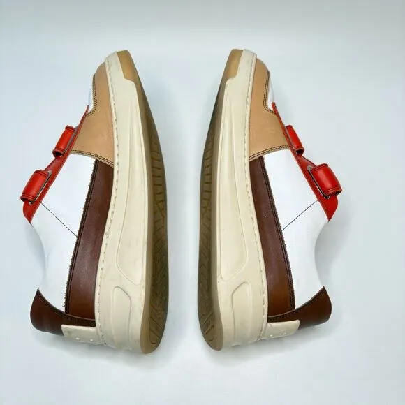 ACNE STUDIOS Steffey Mix White Brown Orange Casual Shoes Womens Size EU 38/US 8