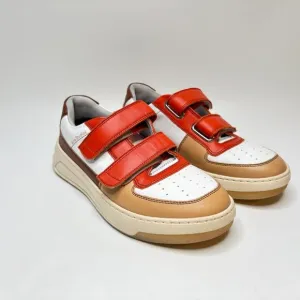 ACNE STUDIOS Steffey Mix White Brown Orange Casual Shoes Womens Size EU 38/US 8