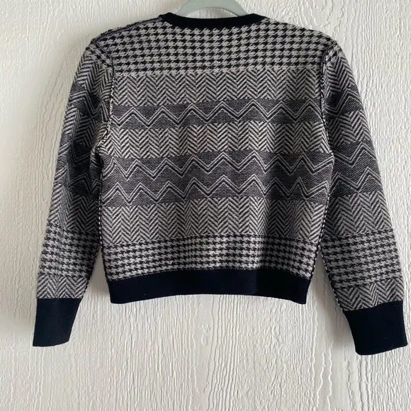 Acne Studios Vintage Houndstooth  Sweater Cardigan, Size: XS