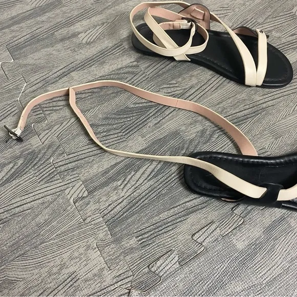 AD Daughters Narin Strappy Leather Two Tone Sandals