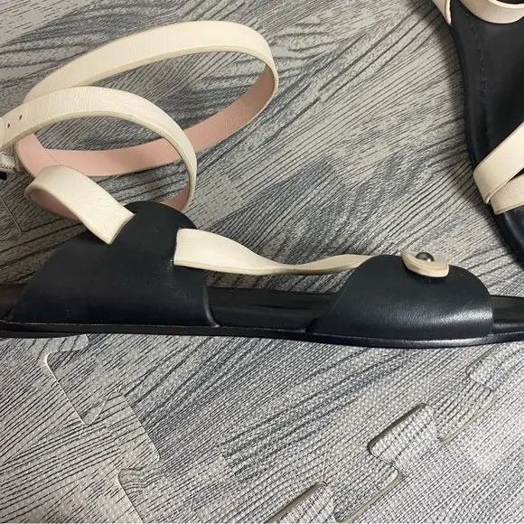 AD Daughters Narin Strappy Leather Two Tone Sandals
