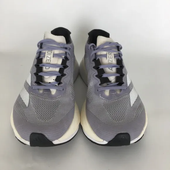 ADIDAS Adizero Boston 12 Running Shoes Gray Wht Sneakers Sz 7.5 Men's 9 Women's