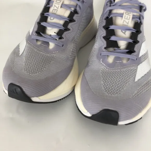 ADIDAS Adizero Boston 12 Running Shoes Gray Wht Sneakers Sz 7.5 Men's 9 Women's