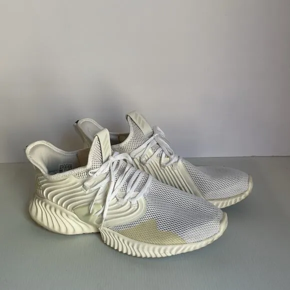 Adidas Alphabounce Instinct Shoes Size 13.5 Men’s White Gold Running Sneakers