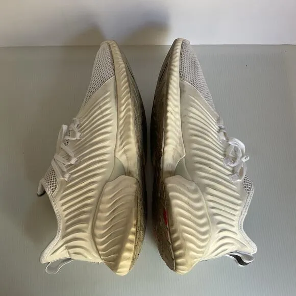 Adidas Alphabounce Instinct Shoes Size 13.5 Men’s White Gold Running Sneakers