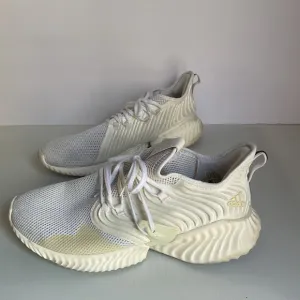 Adidas Alphabounce Instinct Shoes Size 13.5 Men’s White Gold Running Sneakers