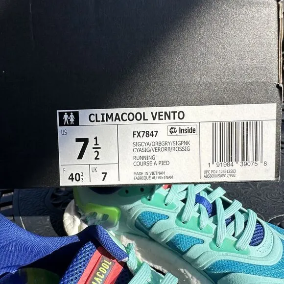 Adidas Climacool Vento Signal Cyan Men's Athletic Shoes FX7847 Size 7.5