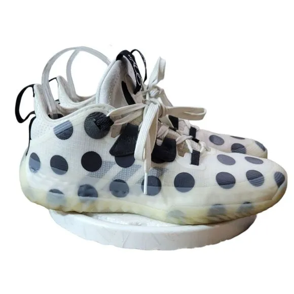 Adidas Harden Vol. 5 Futurenatural Polka Dot -‎ White/Black Mens Size 7