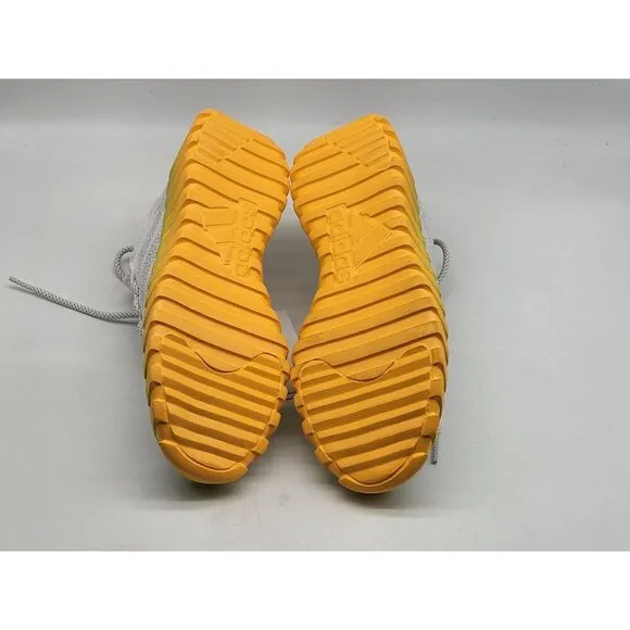 Adidas Kaptir Flow K Mens Running Shoes Size 5 ID1451 White With Yellow Soles