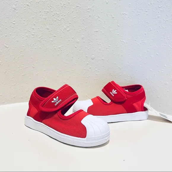Adidas Original Kids Unisex Superstar 360 Red Sandals/Sz:9/NWT