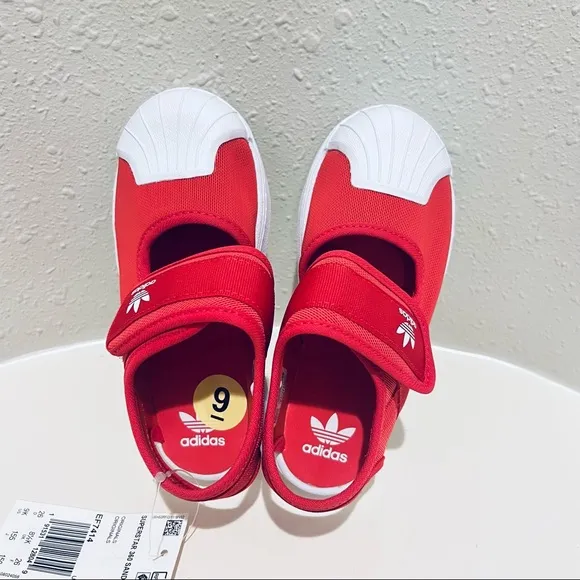 Adidas Original Kids Unisex Superstar 360 Red Sandals/Sz:9/NWT
