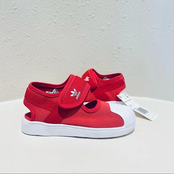 Adidas Original Kids Unisex Superstar 360 Red Sandals/Sz:9/NWT