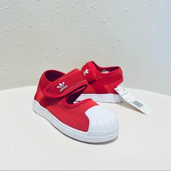 Adidas Original Kids Unisex Superstar 360 Red Sandals/Sz:9/NWT