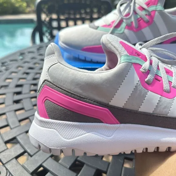 Adidas Originals Flex J Grey Screaming Pink Kid's Athletic Shoes FX5320 Size 7