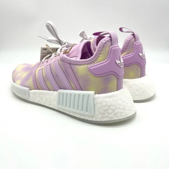 Adidas Originals NMD_R1 Shoes Kids White Bliss Lilac Running HQ6184 Size 5