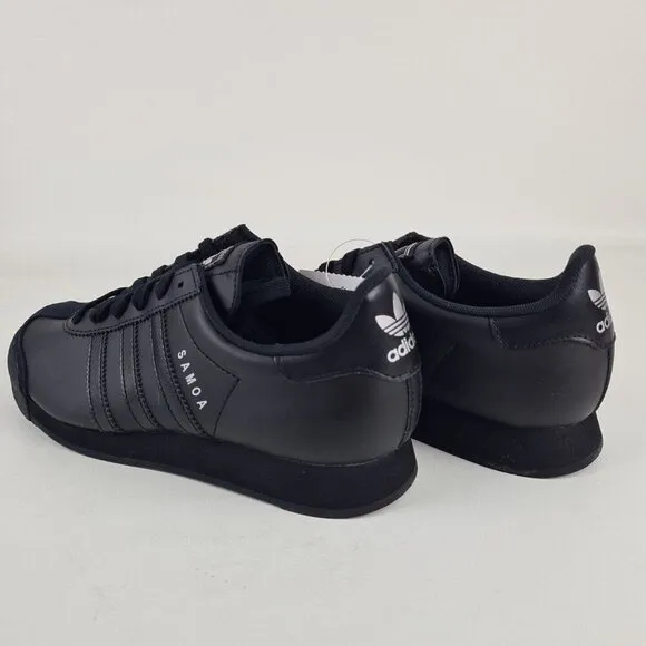 Adidas Samoa J Shoes Black Originals Leather Casual