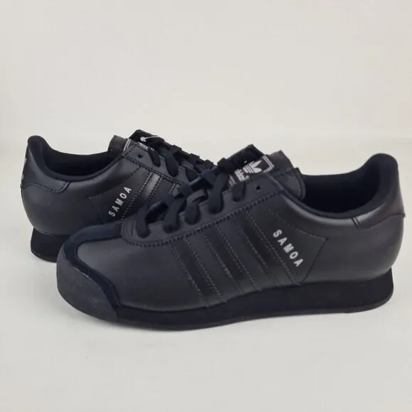 Adidas Samoa J Shoes Black Originals Leather Casual