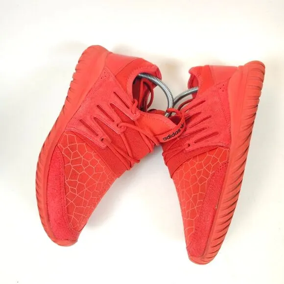 Adidas Tubular Triple Red Radial Red Mens Casual Sneaker Size 5.5 shoes