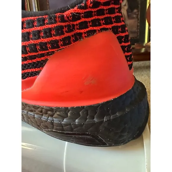 Adidas Ultra Boost Running Shoes Orange Black Knit Lightweight Mens 9.5