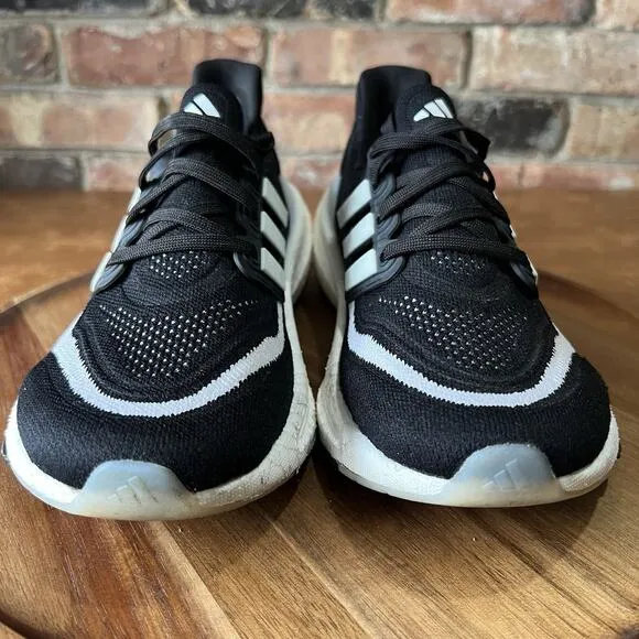 adidas Women's Ultraboost Light Boost Running Shoes Sneakers Black White 7.5