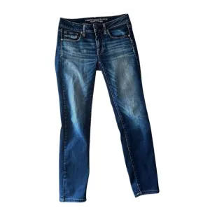 AEO Curvy Super Stretch High-Waisted Cropped Jegging Skinny Jeans - Size 2 (Shor