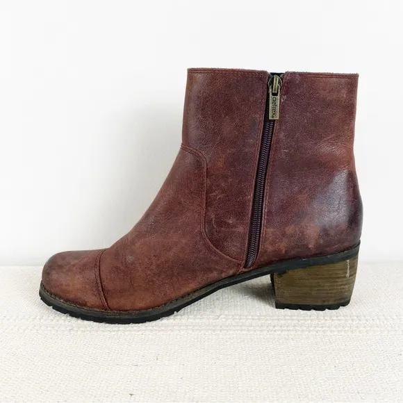 AETREX Leather Autumn Ankle Booties Womens size EU 42 US 10.5-11