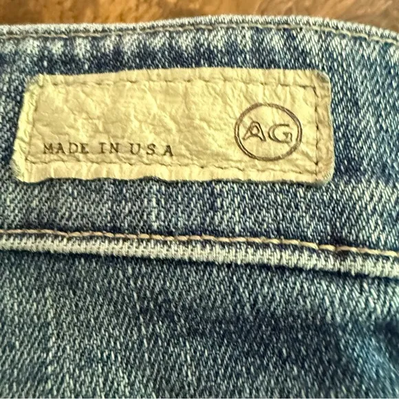 AG Adriano Goldschmied NWOT Studded Denim Pixie Cut Off Shorts Sz 28