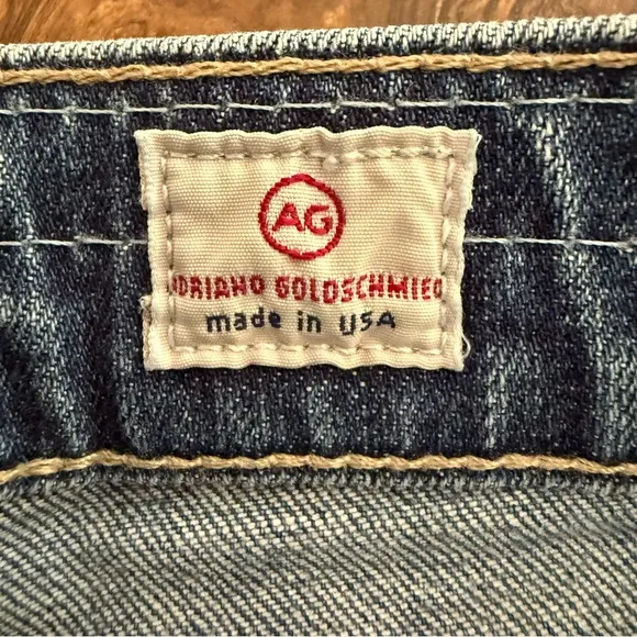 AG Adriano Goldschmied NWOT Studded Denim Pixie Cut Off Shorts Sz 28