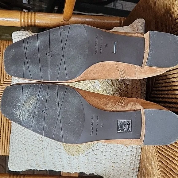 Aguatalia, tan suede ankle boots, size 10M