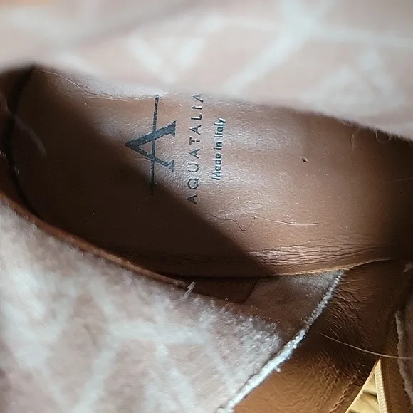 Aguatalia, tan suede ankle boots, size 10M
