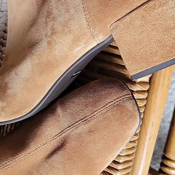 Aguatalia, tan suede ankle boots, size 10M