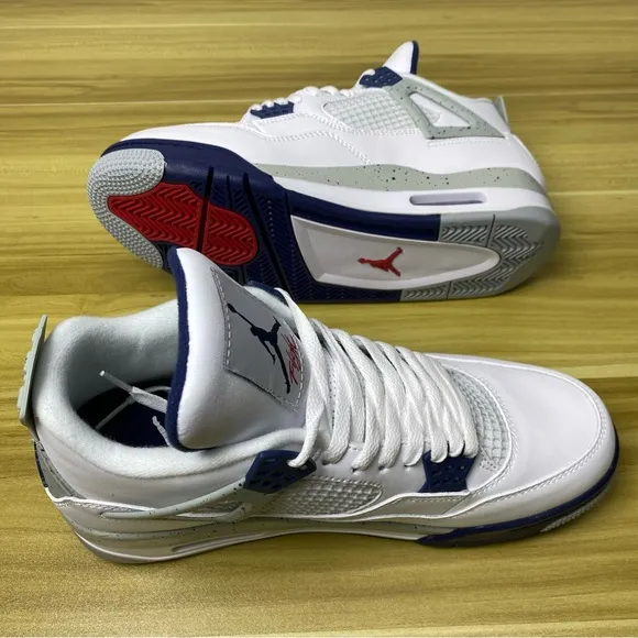 Air Jordan 4 Retro’Midnight Navy’ Basketball Casual Shoes Sneakers Size M8/ W9.5